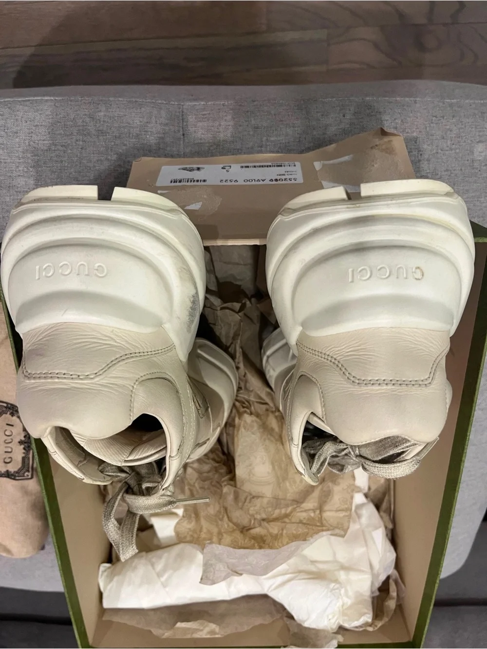 Gucci cream leather